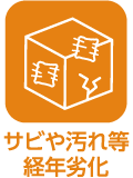 サビや汚れ等経年劣化